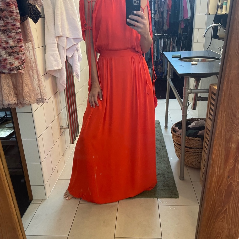 Tory Burch red maxi dress Evalene Dress - Picture 9 of 11